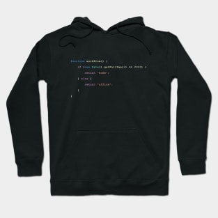 If It's 2020 Work From Home Else Work From the Office Programming Coding Color Hoodie